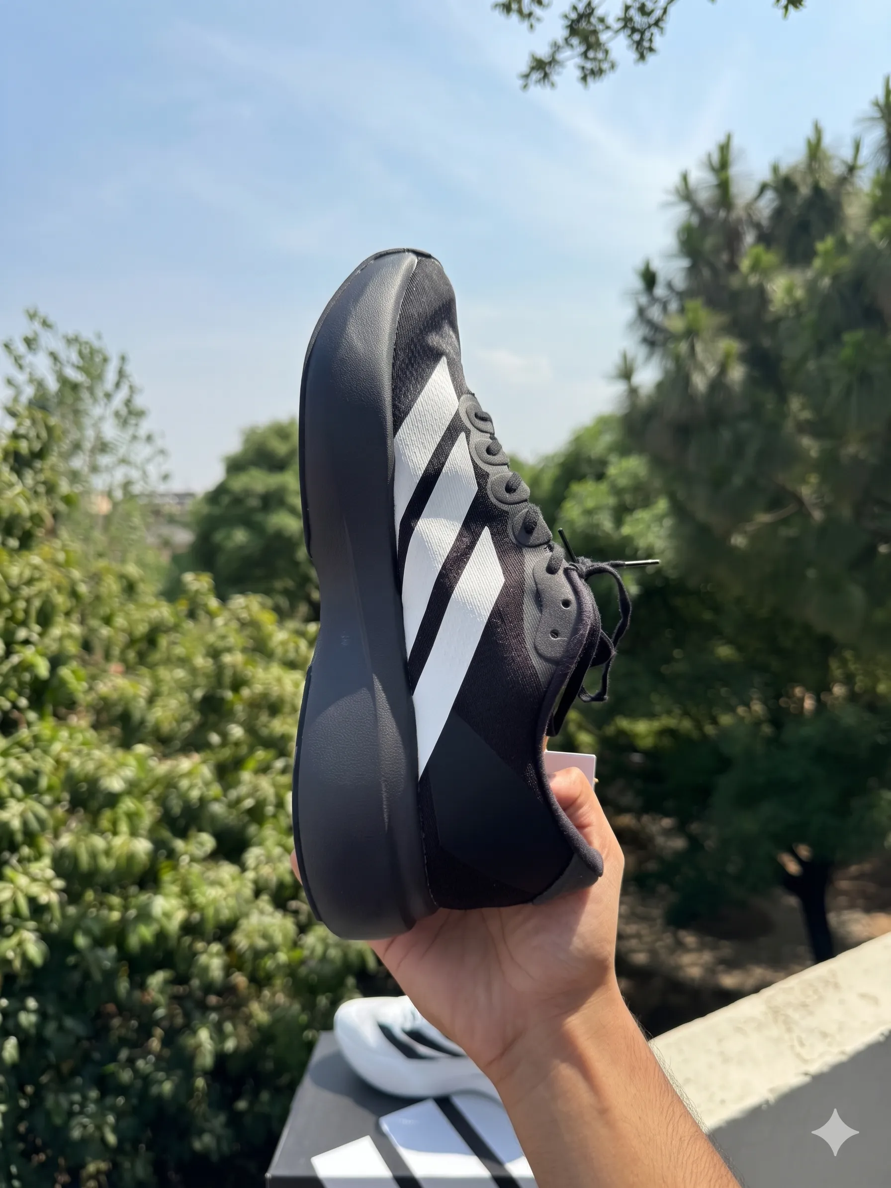 Front view of Adidas Adizero EVO SL - Black