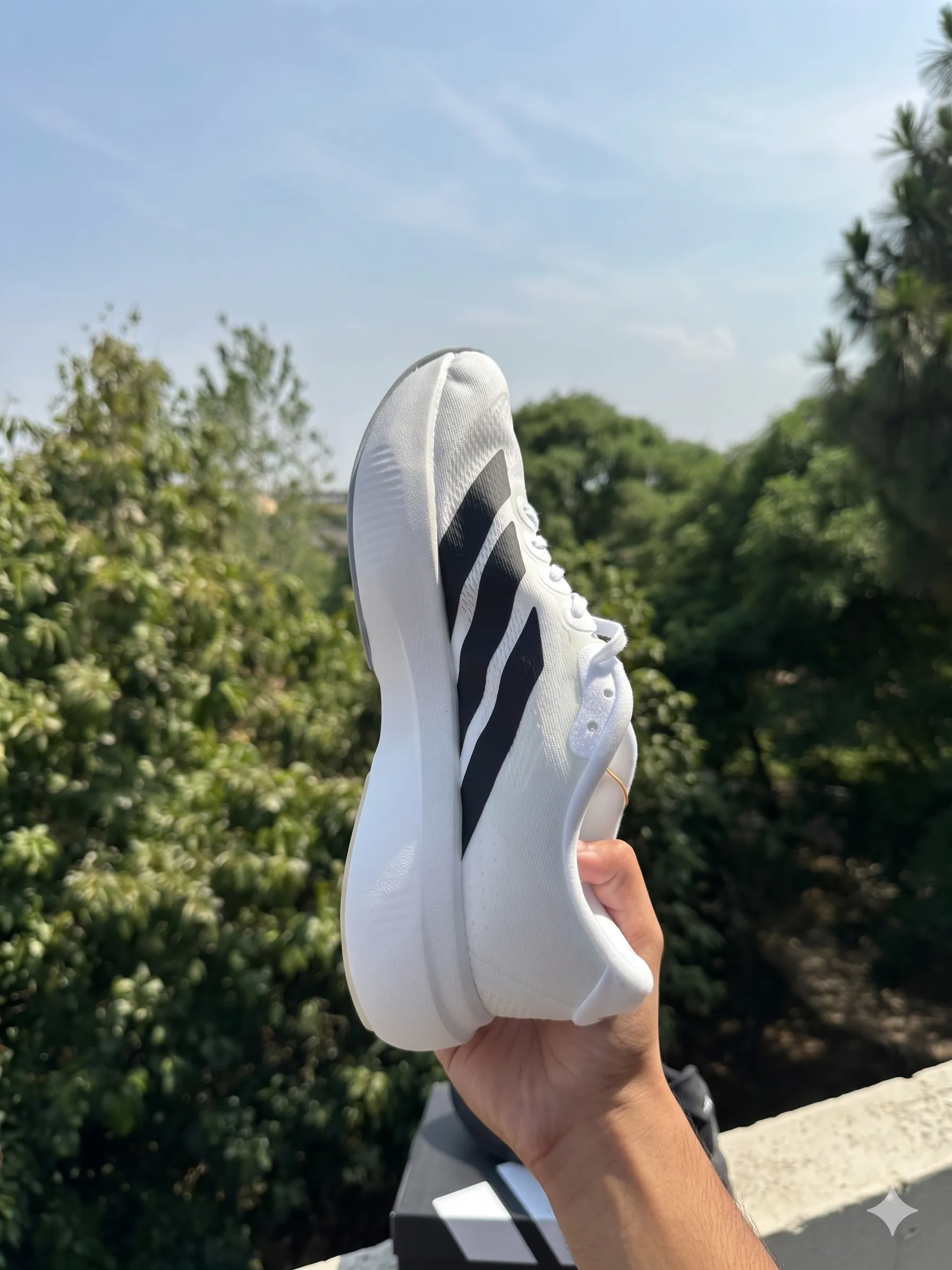 Front view of Adidas Adizero EVO SL - White